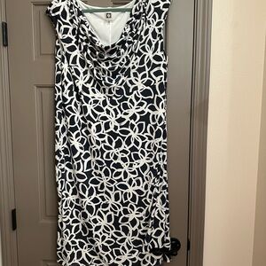 Anne Klein Charcoal White Dress 22W 2x 3x
